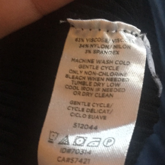 Ann Taylor Large petite blk viscos/nylon excellent condition - Picture 6 of 6